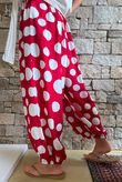 Basso Big Dot Balloon Cuff Pant Sangria & White